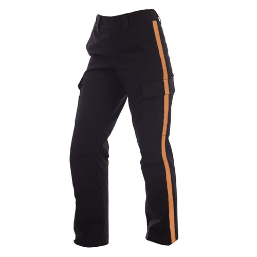 Elbeco Reflex Women's Stretch RipStop Cargo Pants with Gold or French Blue Stripe - Midnight Navy with Gold Stripe, 6
